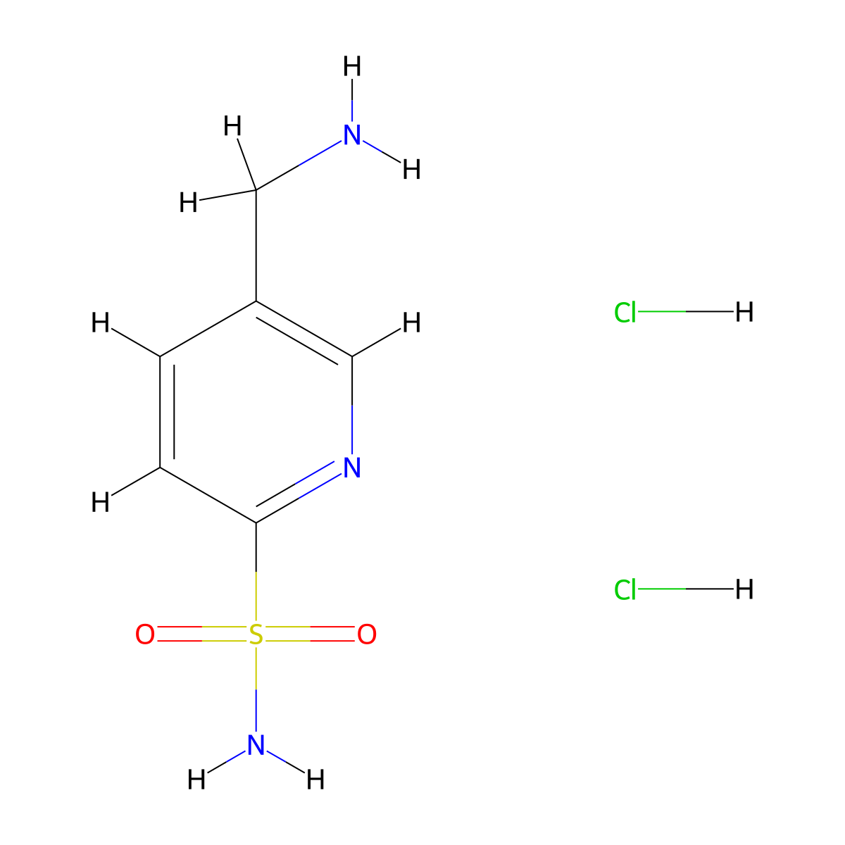 5-(Aminomethyl)pyridine-2-sulfonamide dihydrochloride molecular structure, CAS 2375274-27-2