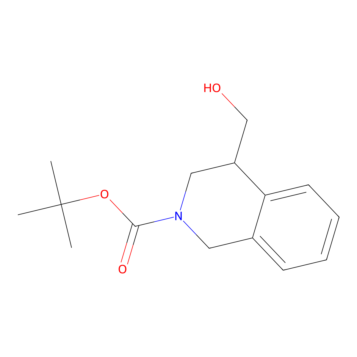Tert-butyl 4-(hydroxymethyl)-1,2,3,4-tetrahydroisoquinoline-2-carboxylate molecular structure, CAS 2375274-28-3