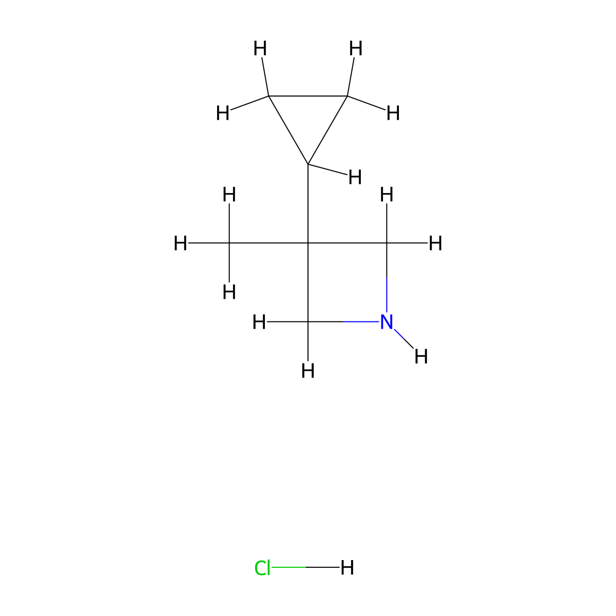 3-Cyclopropyl-3-methylazetidine hydrochloride molecular structure, CAS 2375274-39-6