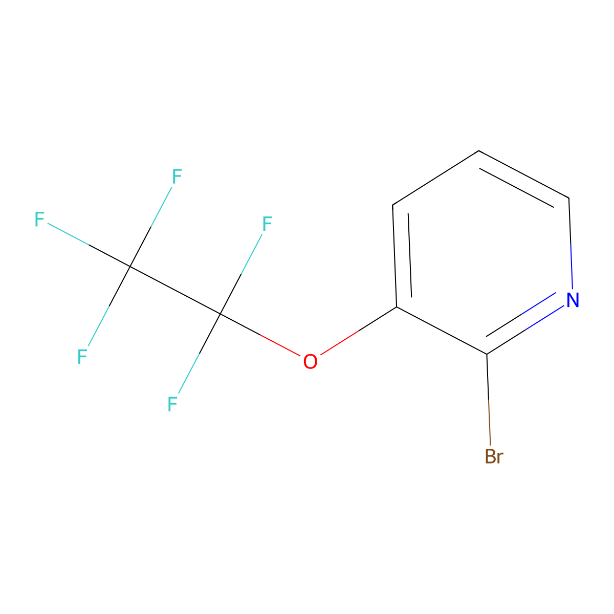 2-Bromo-3-(pentafluoroethoxy)pyridine molecular structure, CAS 2375274-57-8