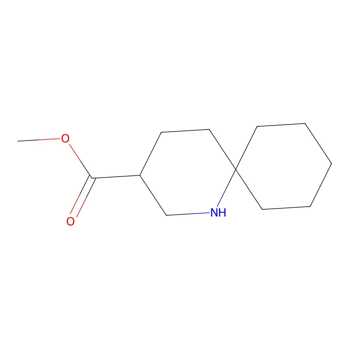 Methyl 1-azaspiro[5.5]undecane-3-carboxylate molecular structure, CAS 2375274-64-7