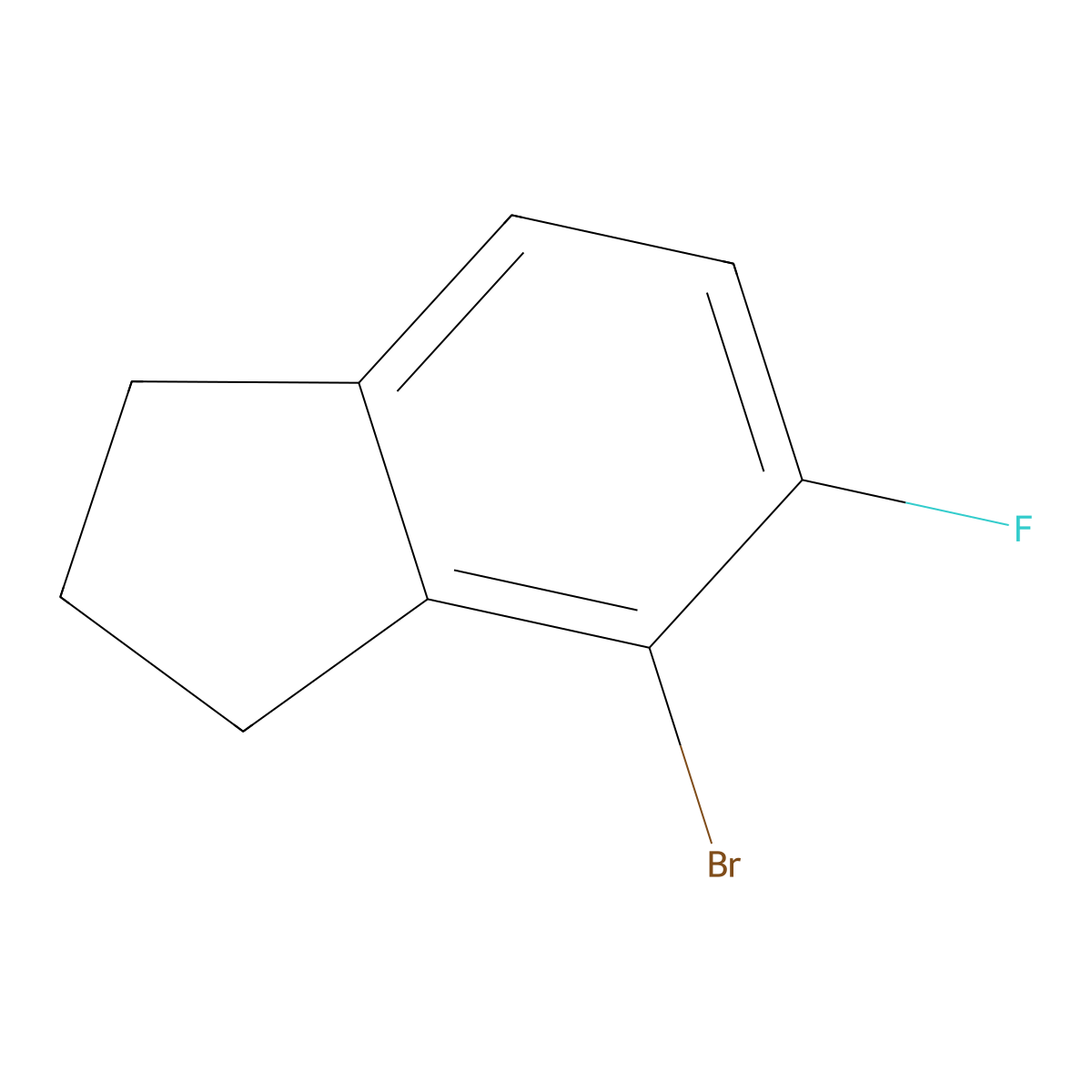 4-bromo-5-fluoro-2,3-dihydro-1H-indene molecular structure, CAS 2375274-65-8