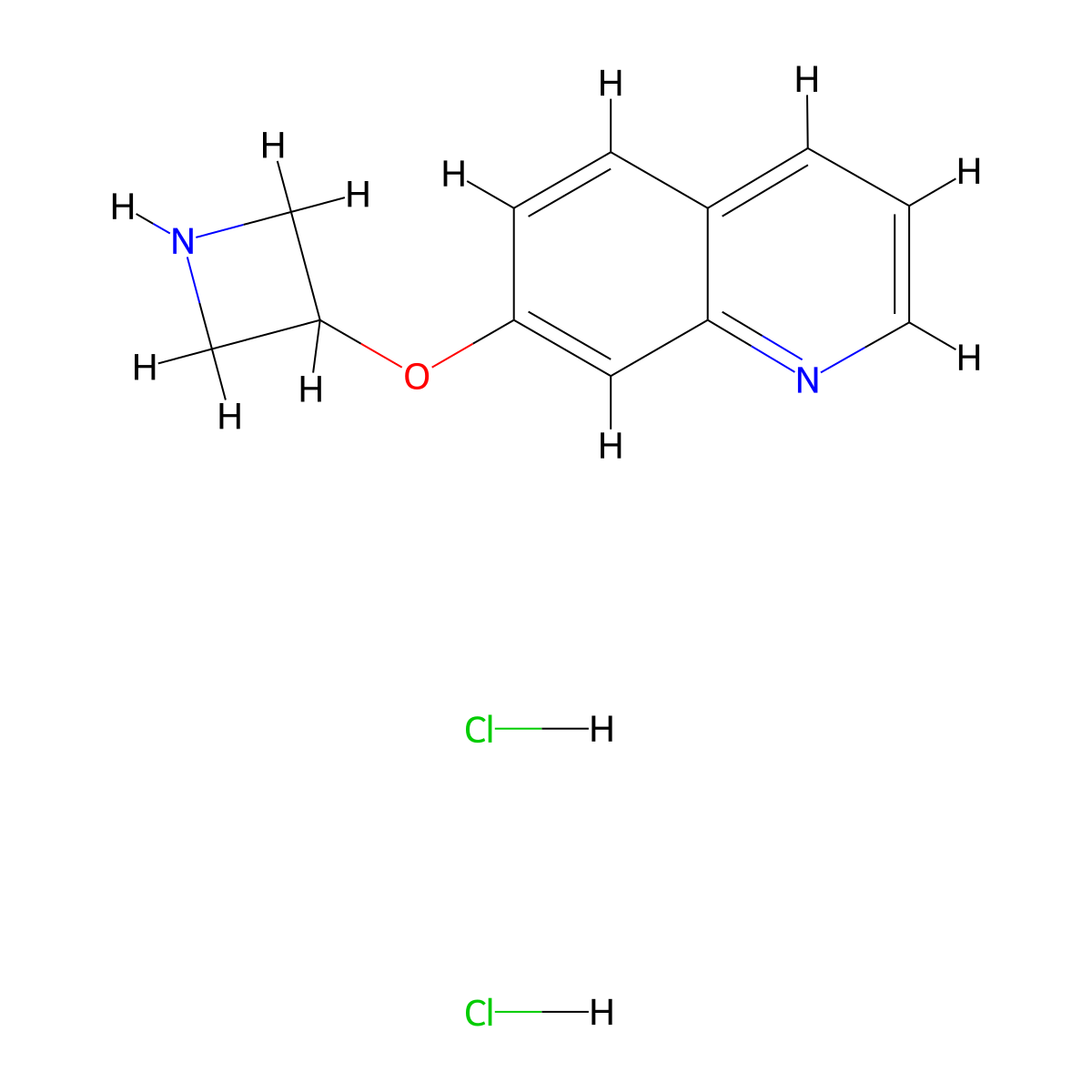 7-(Azetidin-3-yloxy)quinoline dihydrochloride molecular structure, CAS 2375274-67-0