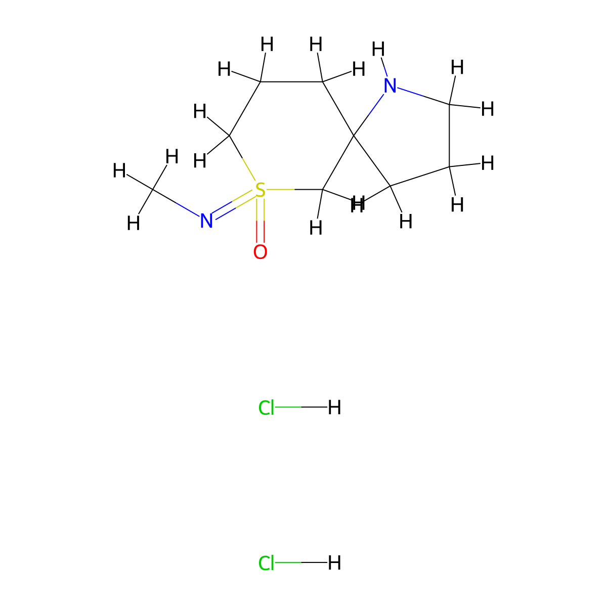 7-(Methylimino)-7lambda6-thia-1-azaspiro[4.5]decan-7-one dihydrochloride molecular structure, CAS 2375274-69-2