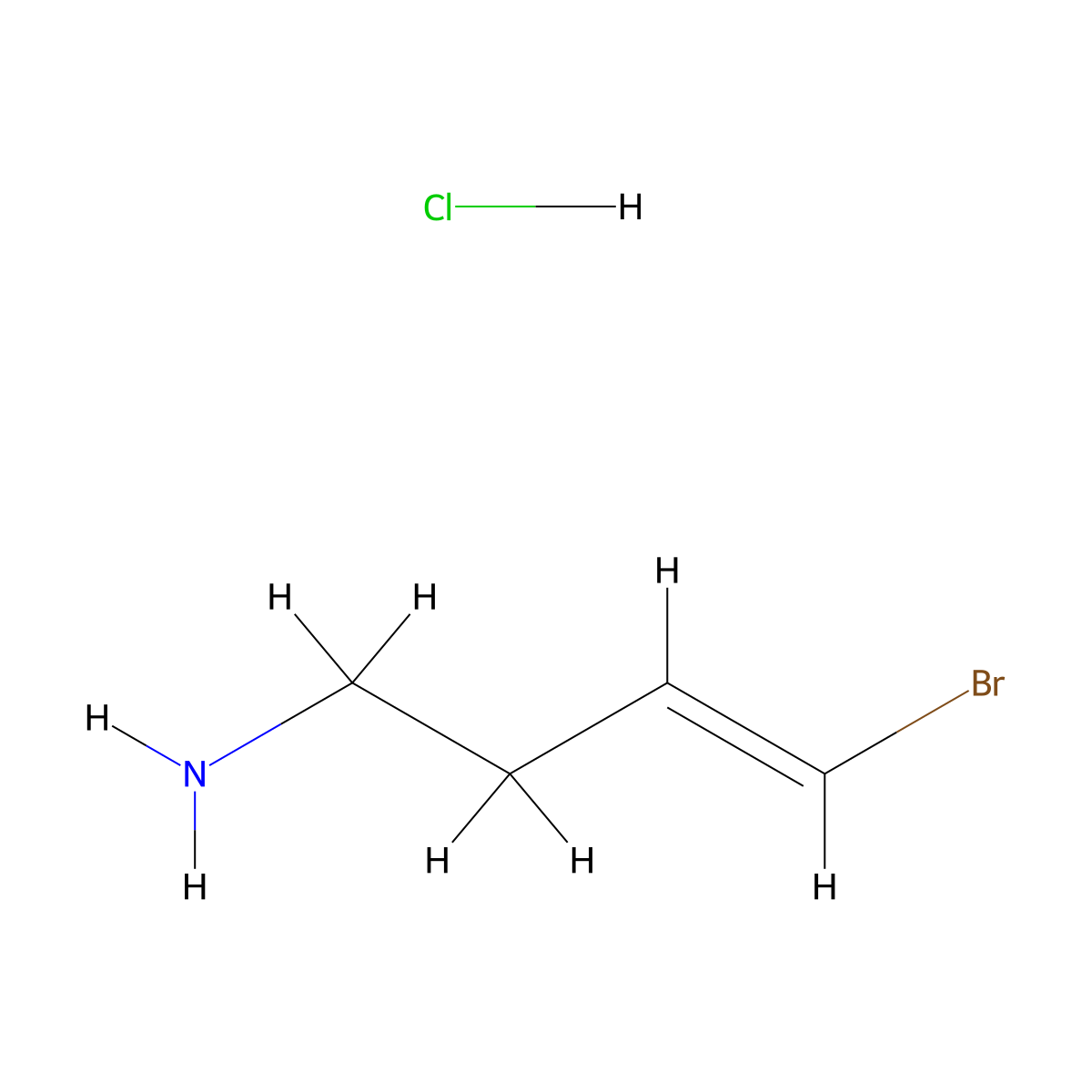(3E)-4-bromobut-3-en-1-amine hydrochloride molecular structure, CAS 2375276-13-2