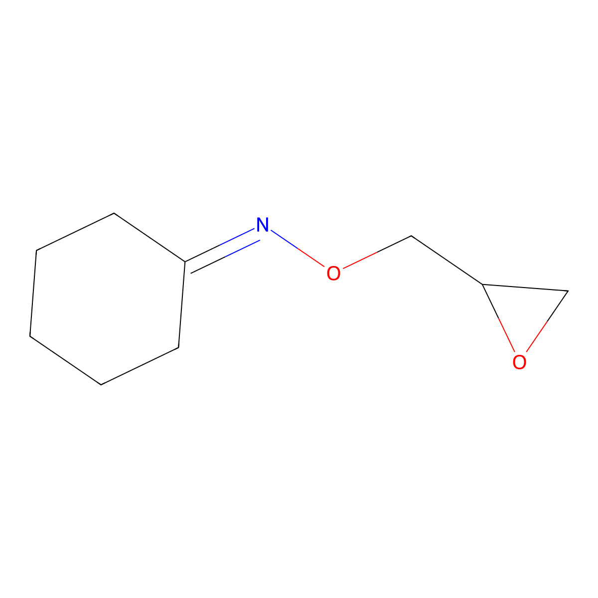 N-(oxiran-2-ylmethoxy)cyclohexanimine molecular structure, CAS 23753-42-6