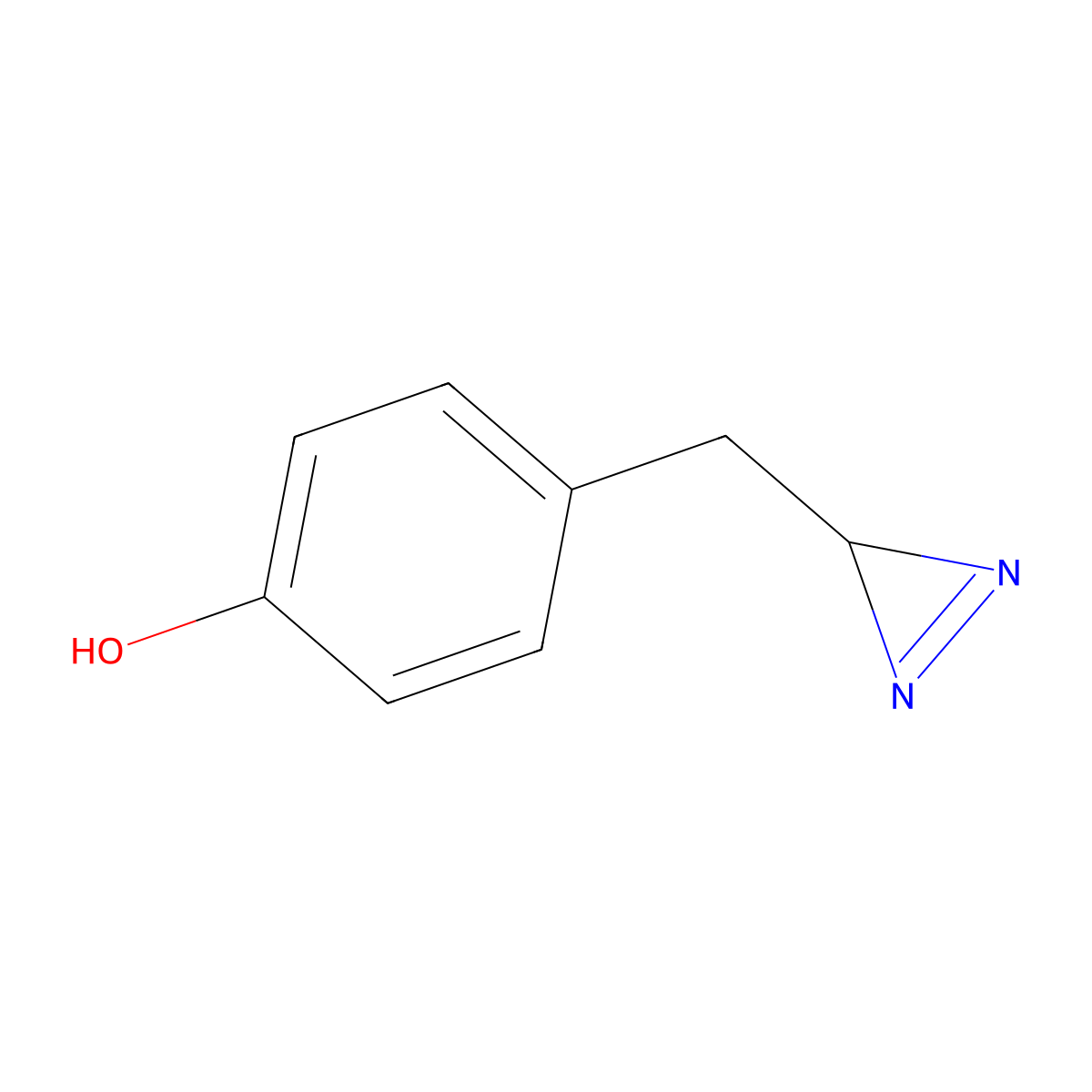 4-[(3H-diazirin-3-yl)methyl]phenol molecular structure, CAS 2375339-59-4