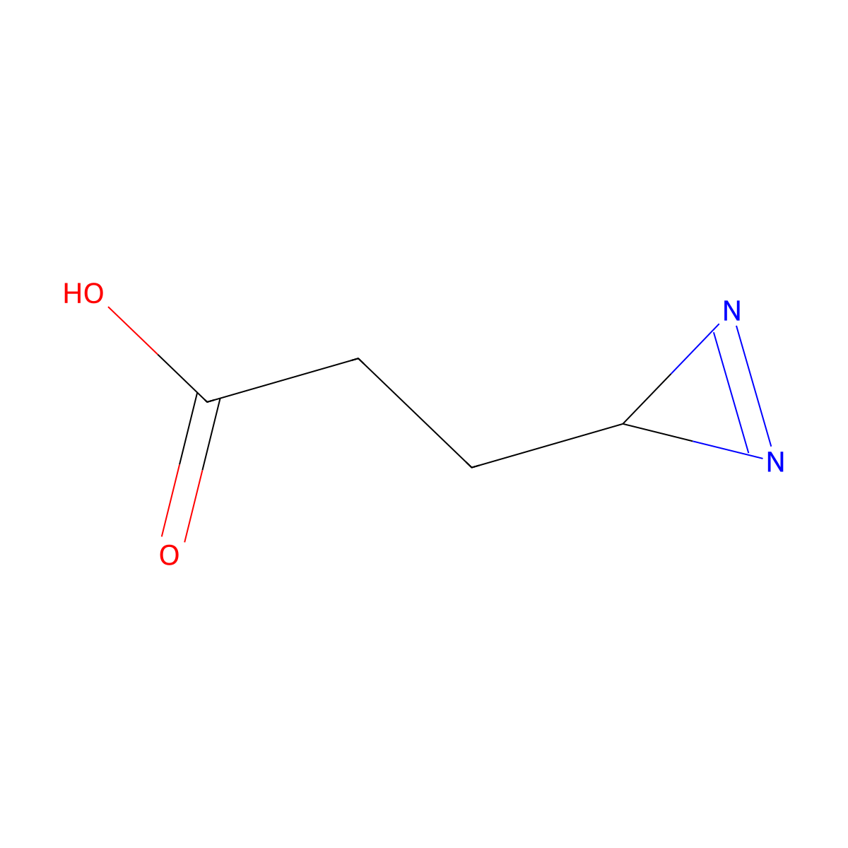 3-(3H-diazirin-3-yl)propanoic acid molecular structure, CAS 2375339-62-9