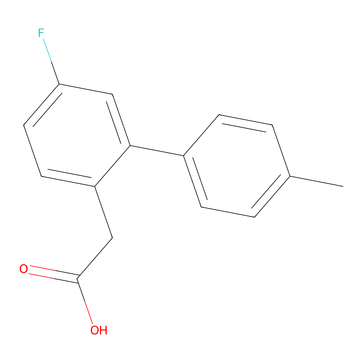 2-(5-Fluoro-4'-methyl-[1,1'-biphenyl]-2-yl)acetic acid molecular structure, CAS 2375351-35-0