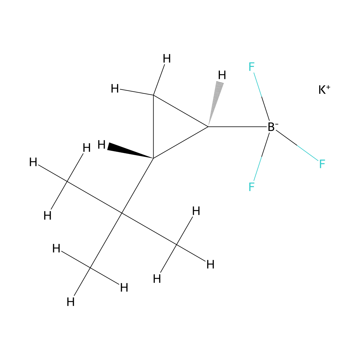 rac-potassium [(1R,2R)-2-tert-butylcyclopropyl]trifluoroboranuide molecular structure, CAS 2375371-69-8