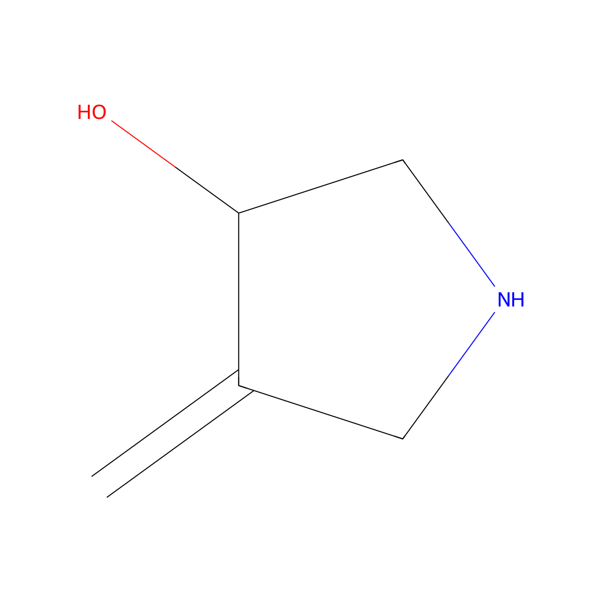 4-Methylidenepyrrolidin-3-ol molecular structure, CAS 2375441-18-0