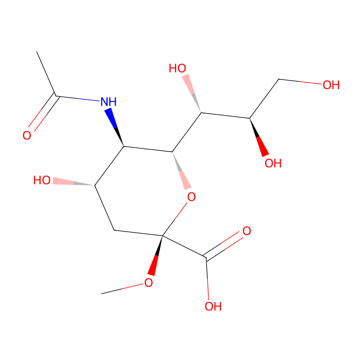2-O-Methyl-a-D-N-acetylneuraminic acid molecular structure, CAS 23755-35-3