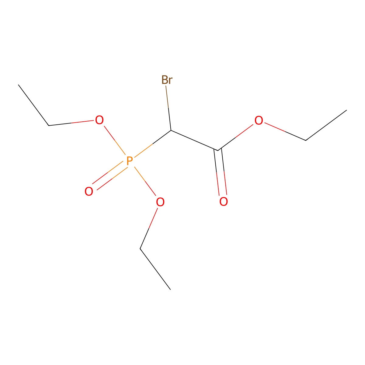 Ethyl 2-bromo-2-(diethoxyphosphoryl)acetate molecular structure, CAS 23755-73-9