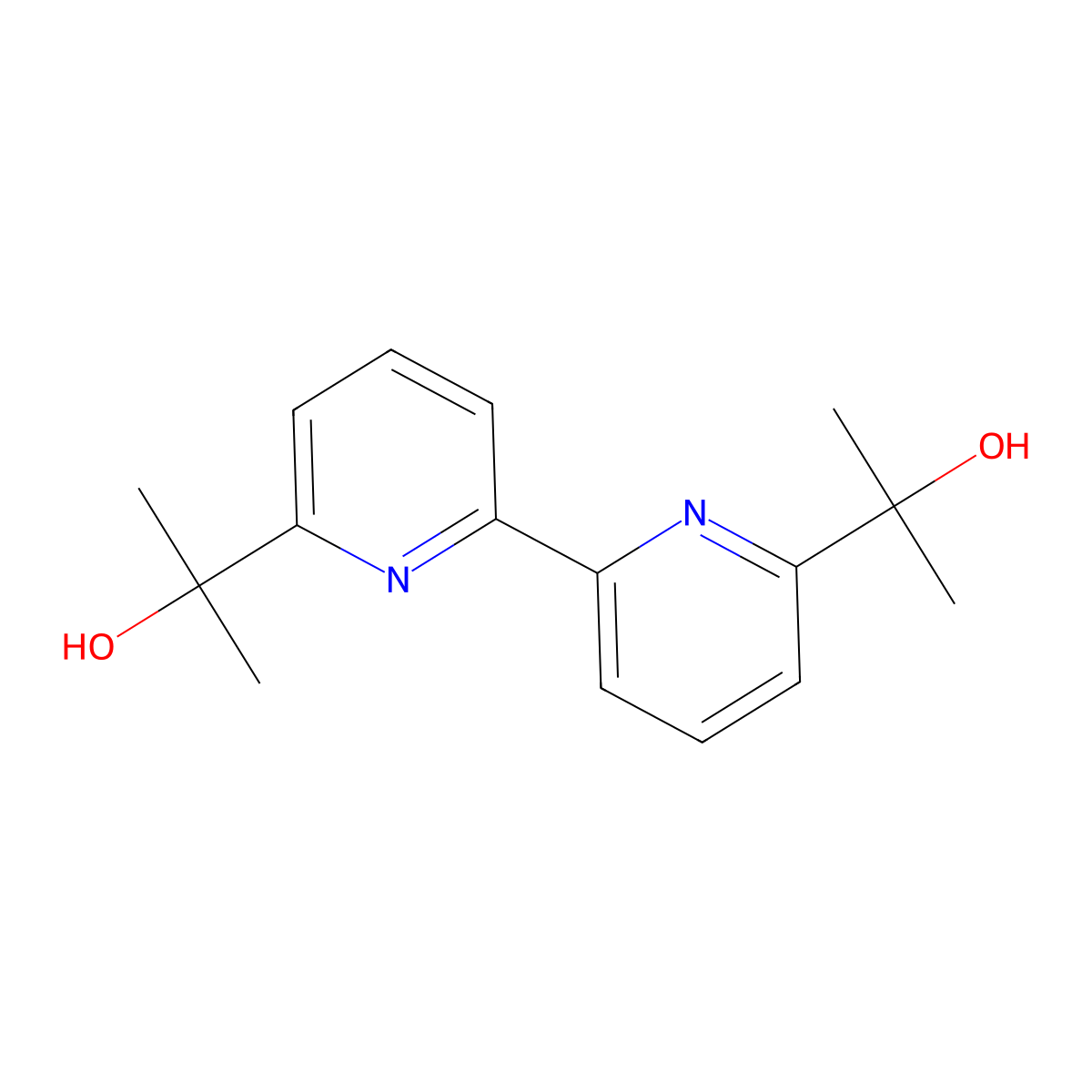 2,2'-([2,2'-Bipyridine]-6,6'-diyl)bis(propan-2-ol) molecular structure, CAS 2375533-58-5