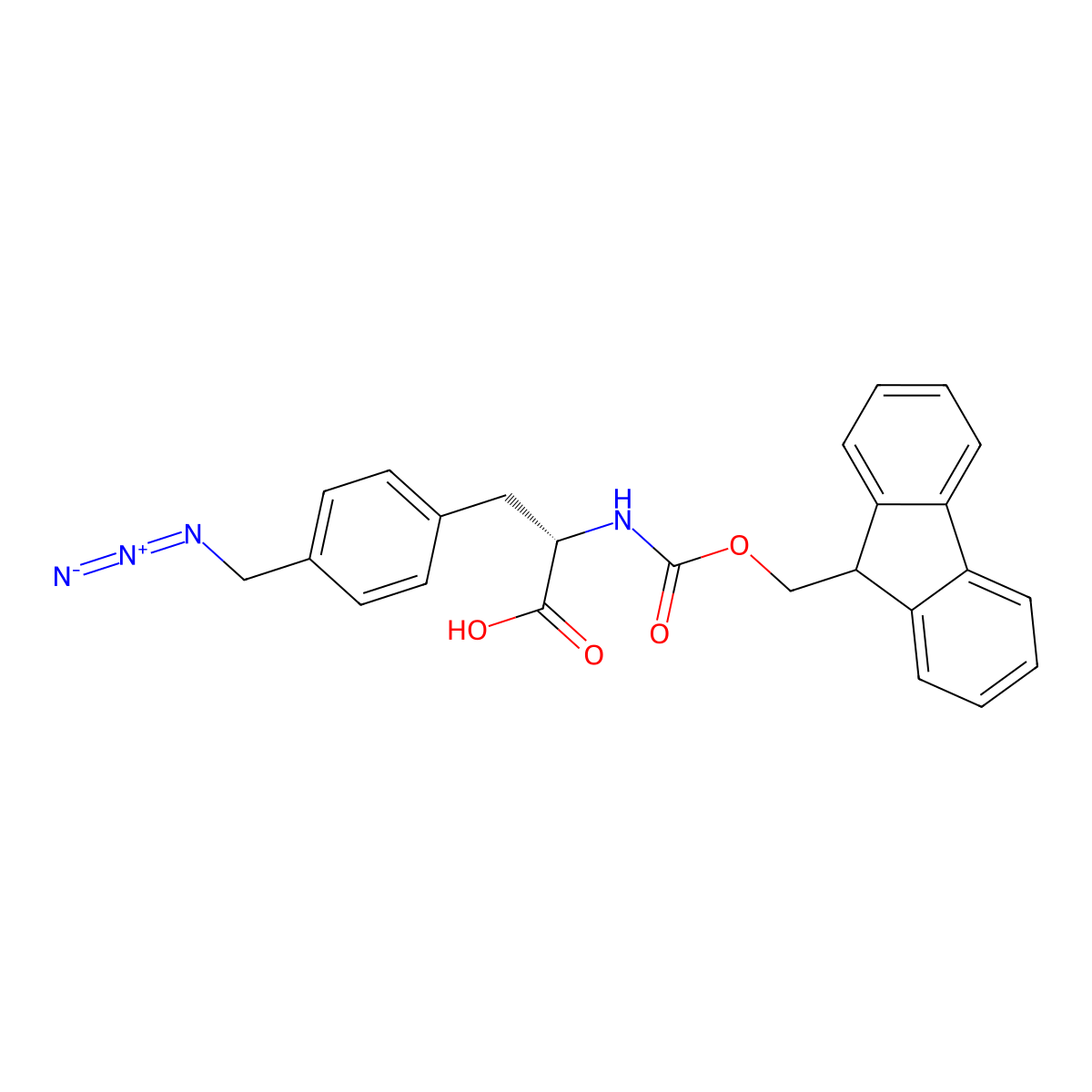 Fmoc-Phe(4-CH2-N3) molecular structure, CAS 2375587-79-2