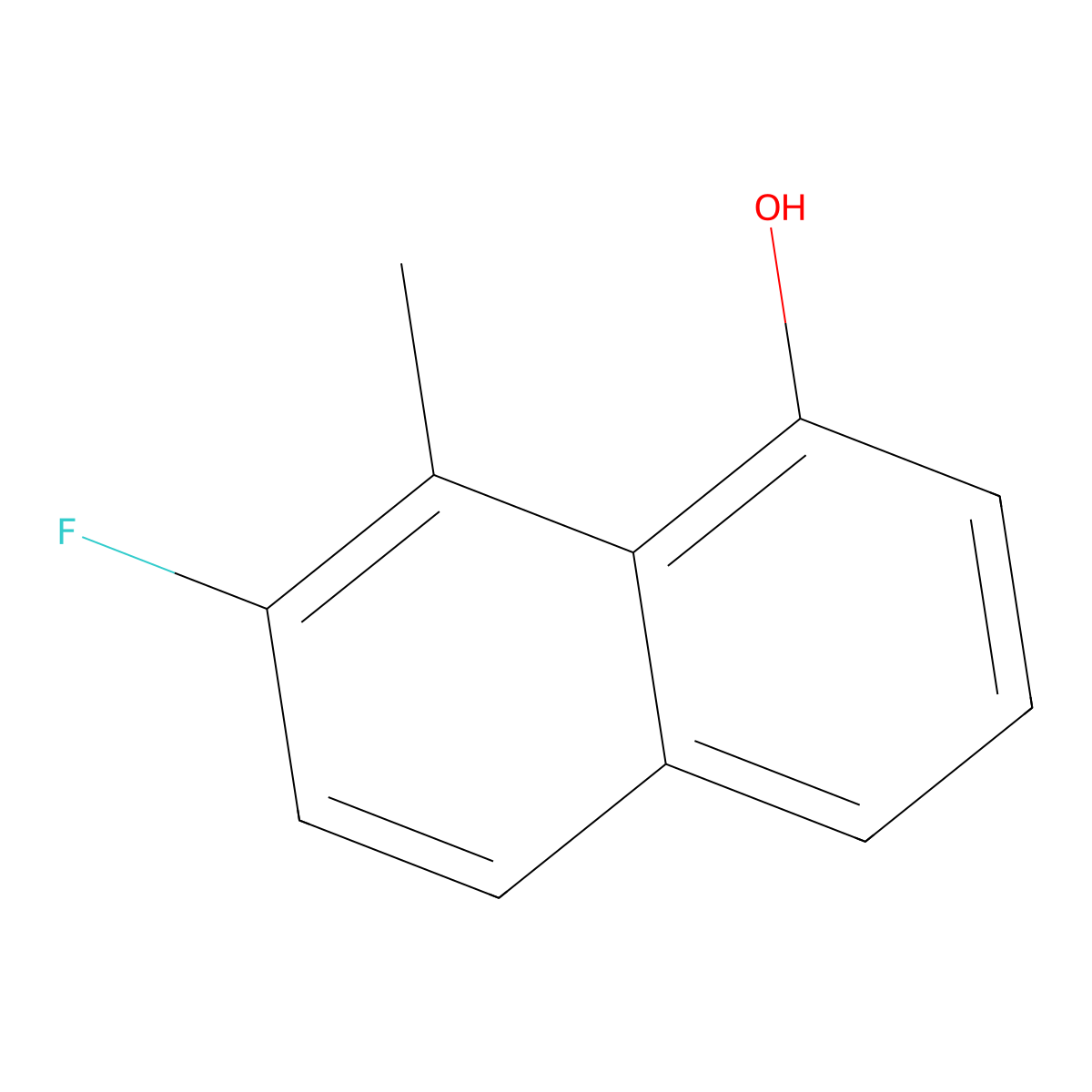 7-Fluoro-8-methylnaphthalen-1-OL molecular structure, CAS 2375588-88-6