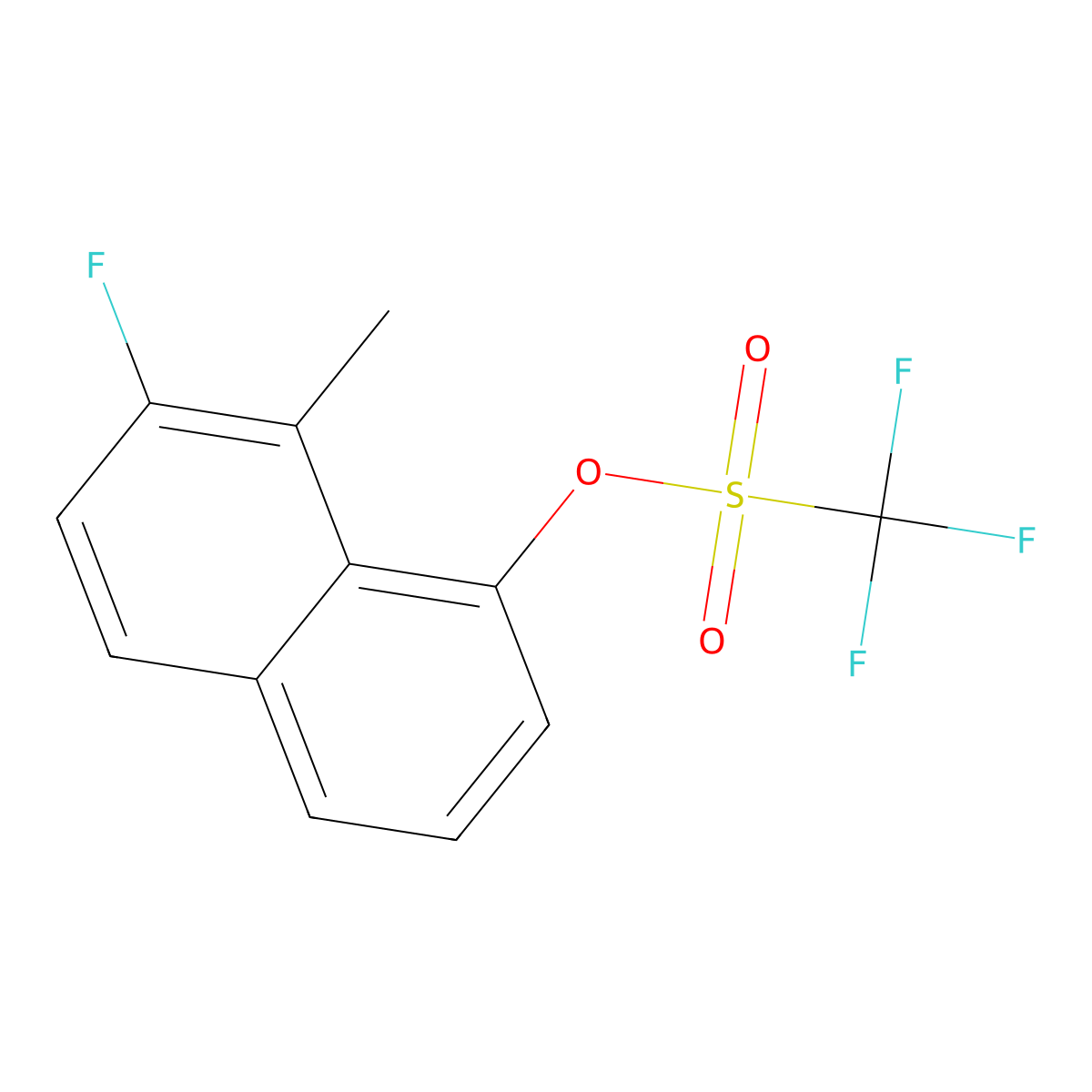 7-Fluoro-8-methylnaphthalen-1-yl trifluoromethanesulfonate molecular structure, CAS 2375588-89-7