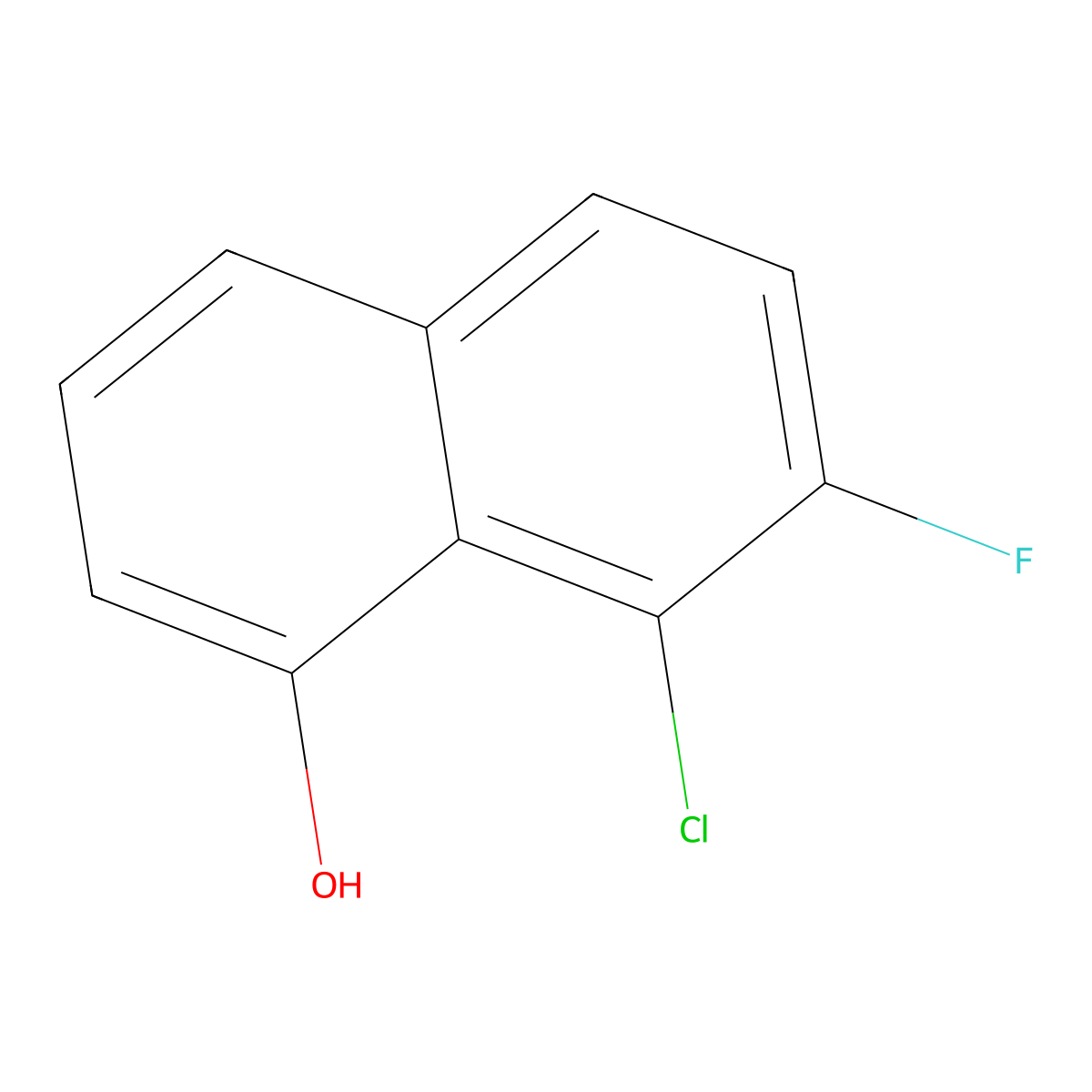 8-Chloro-7-fluoronaphthalen-1-OL molecular structure, CAS 2375588-90-0