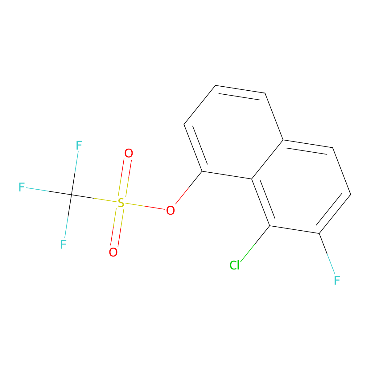 8-Chloro-7-fluoronaphthalen-1-yl trifluoromethanesulfonate molecular structure, CAS 2375588-91-1