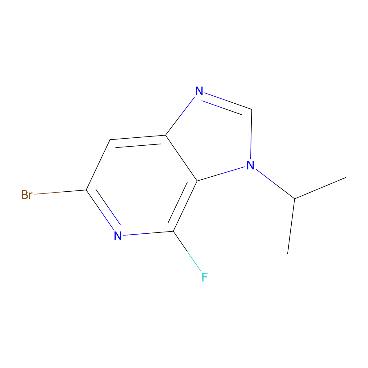 6-Bromo-4-fluoro-3-isopropyl-3h-imidazo[4,5-c]pyridine molecular structure, CAS 2375594-89-9
