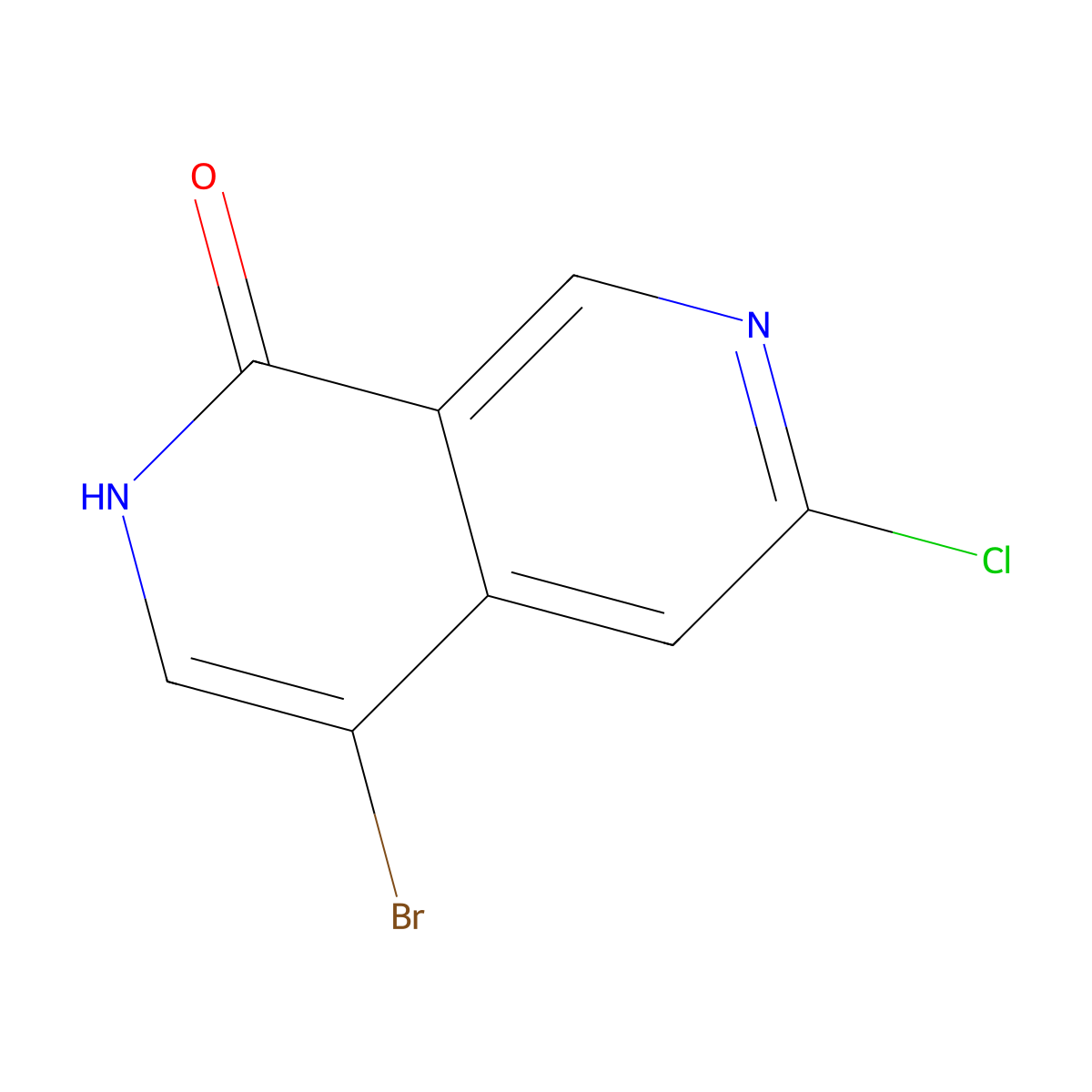 4-Bromo-6-chloro-2,7-naphthyridin-1(2H)-one molecular structure, CAS 2375601-52-6