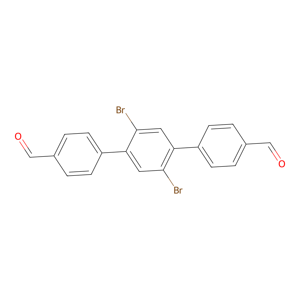 2',5'-Dibromo-[1,1':4',1''-terphenyl]-4,4''-dicarbaldehyde molecular structure, CAS 2375652-86-9