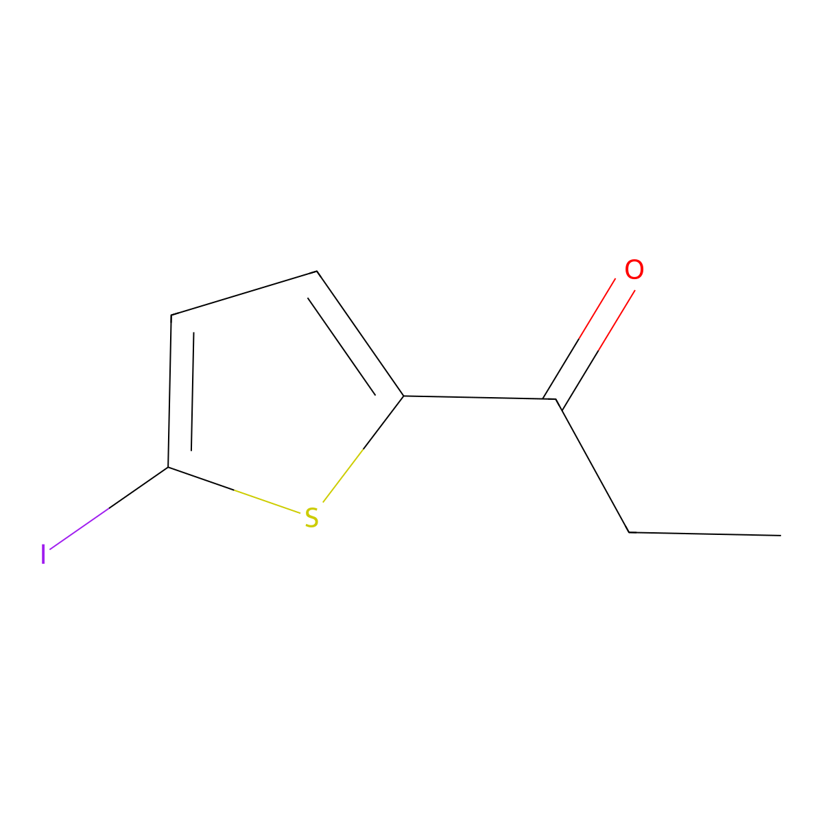 1-(5-Iodothiophen-2-yl)propan-1-one molecular structure, CAS 23757-10-0