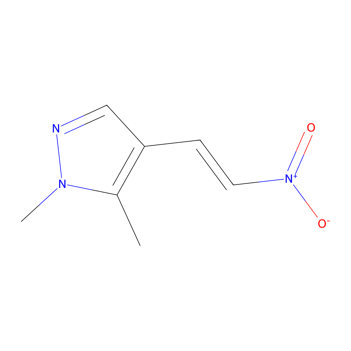 1,5-dimethyl-4-[(E)-2-nitroethenyl]-1H-pyrazole molecular structure, CAS 2375772-66-8