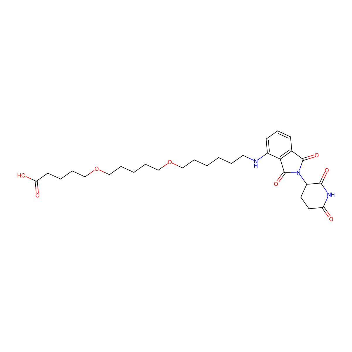 Pomalidomide-C6-O-C5-O-C4-COOH molecular structure, CAS 2375774-54-0