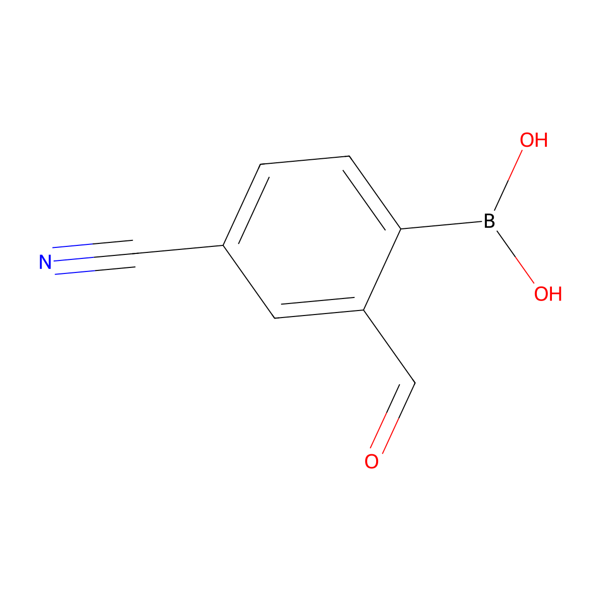 (4-Cyano-2-formylphenyl)boronic acid molecular structure, CAS 2375810-51-6