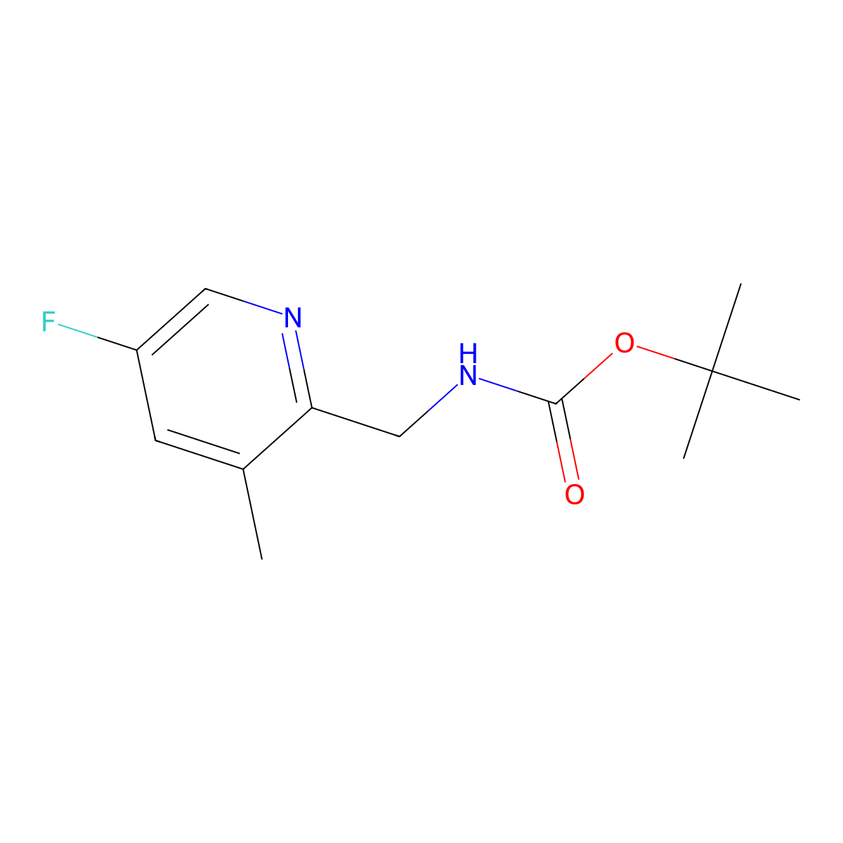 2-[(Boc-amino)methyl]-5-fluoro-3-methylpyridine molecular structure, CAS 2375842-79-6