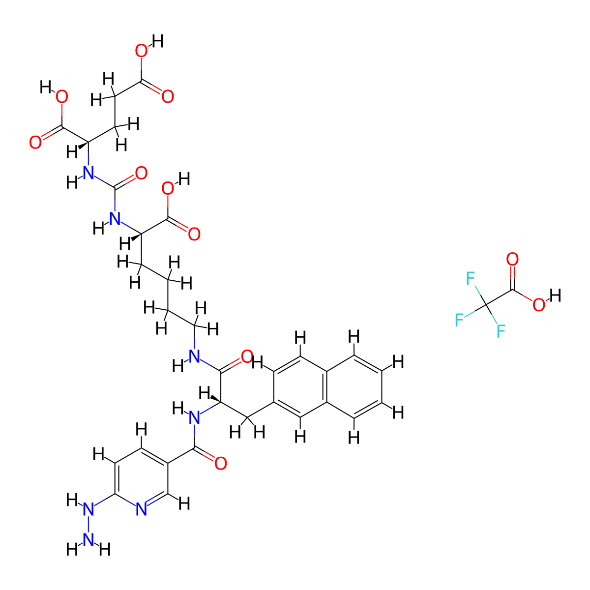 HYNIC-iPSMA (TFA) molecular structure, CAS 2375849-11-7