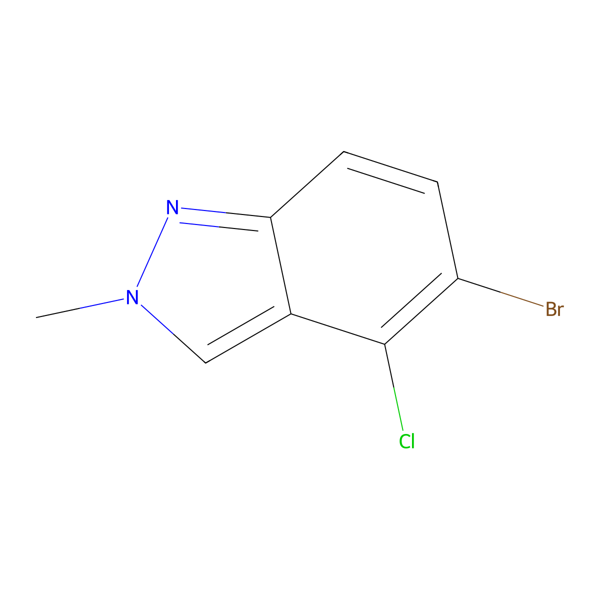 5-Bromo-4-chloro-2-methyl-2H-indazole molecular structure, CAS 2375917-47-6