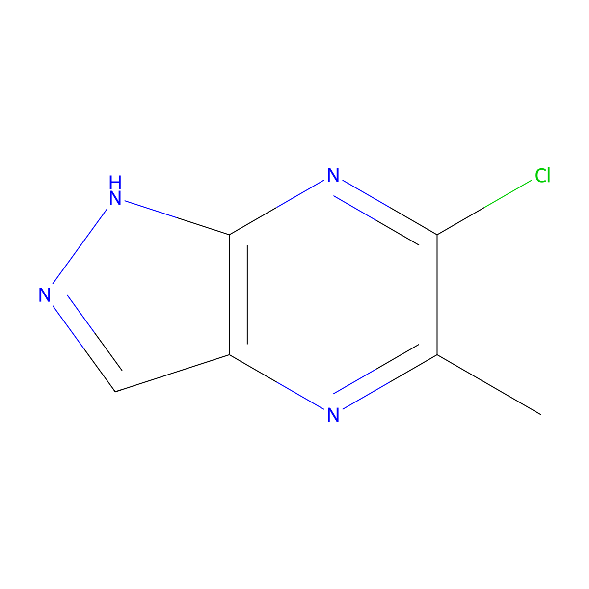 6-Chloro-5-methyl-1H-pyrazolo[3,4-b]pyrazine molecular structure, CAS 2375920-14-0