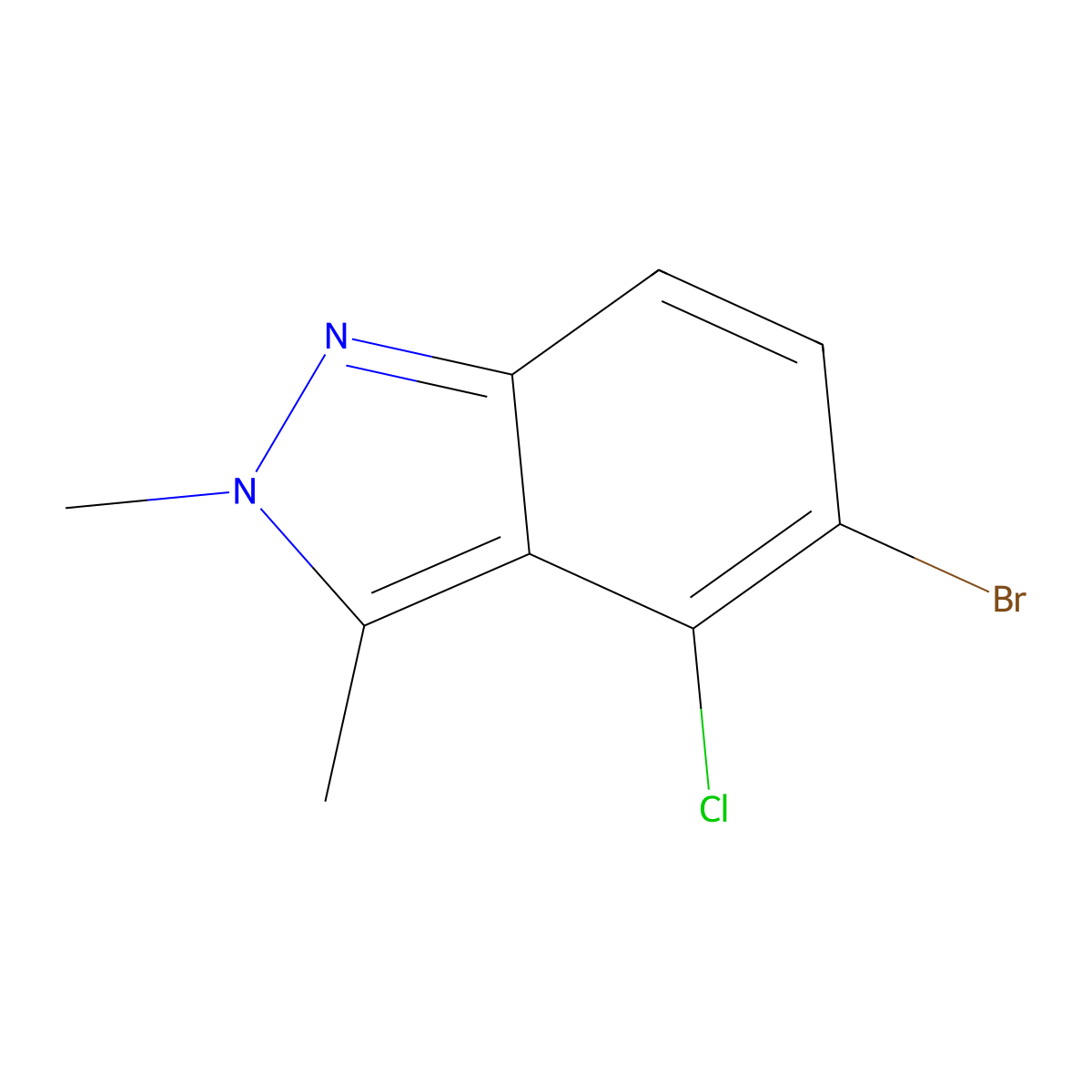 5-Bromo-4-chloro-2,3-dimethyl-indazole molecular structure, CAS 2375920-20-8
