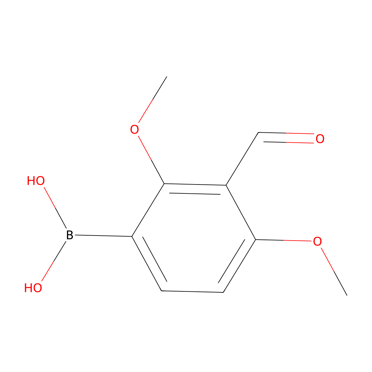 (3-Formyl-2,4-dimethoxyphenyl)boronic acid molecular structure, CAS 2375943-90-9