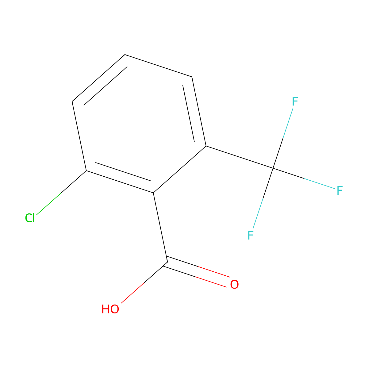 2-chloro-6-(trifluoromethyl)benzoic Acid molecular structure, CAS 2376-00-3