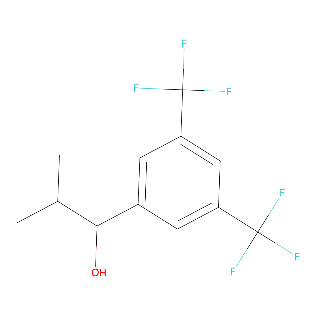 alpha-Isopropyl-3,5-bis(trifluoromethyl)benzenemethanol molecular structure, CAS 2376069-64-4