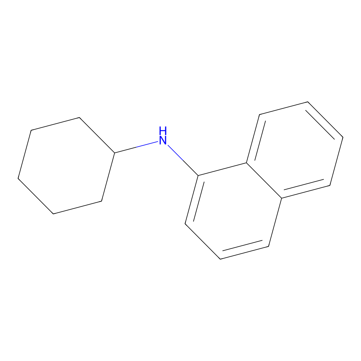 N-Cyclohexylnaphthalen-2-amine molecular structure, CAS 23761-52-6