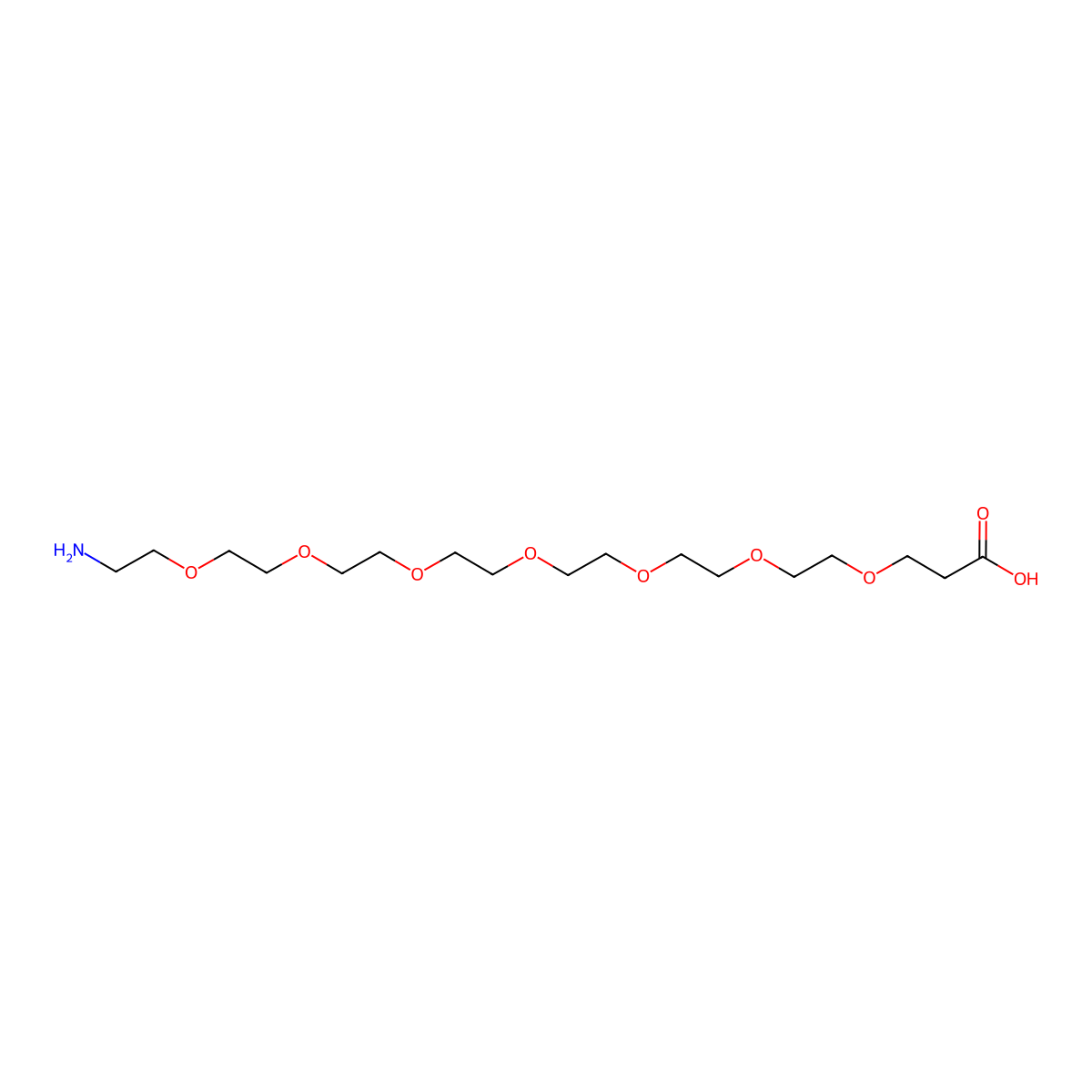 Amino-PEG7-acid molecular structure, CAS 2376111-92-9
