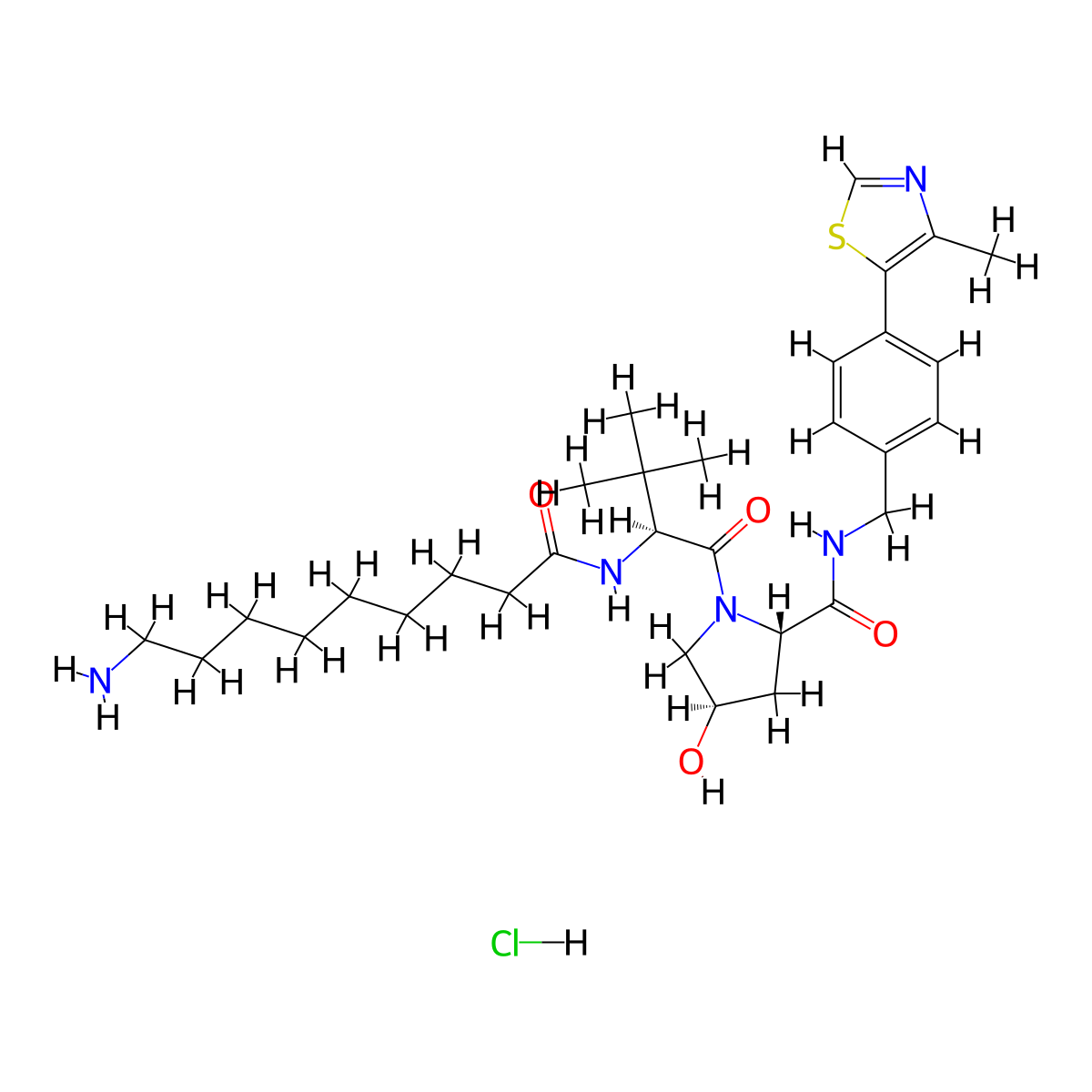 (S,R,S)-AHPC-C8-NH2 (hydrochloride) molecular structure, CAS 2376139-49-8