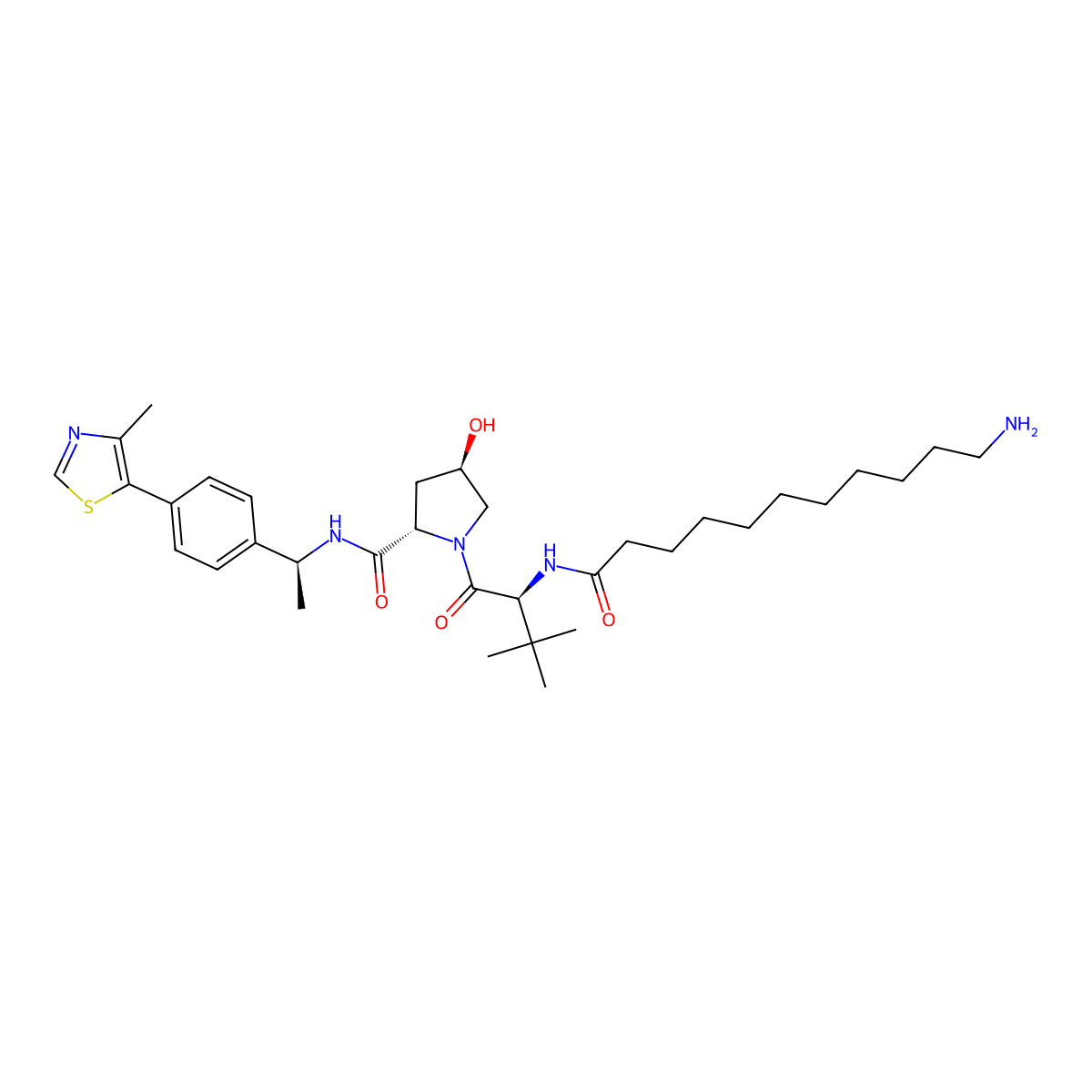 (S,R,S)-AHPC-Me-C10-NH2 molecular structure, CAS 2376139-52-3