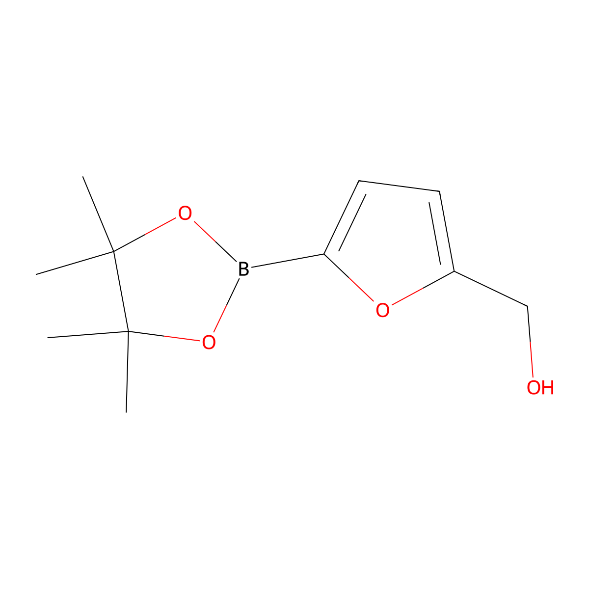 [5-(Tetramethyl-1,3,2-dioxaborolan-2-yl)furan-2-yl]methanol molecular structure, CAS 2376142-64-0