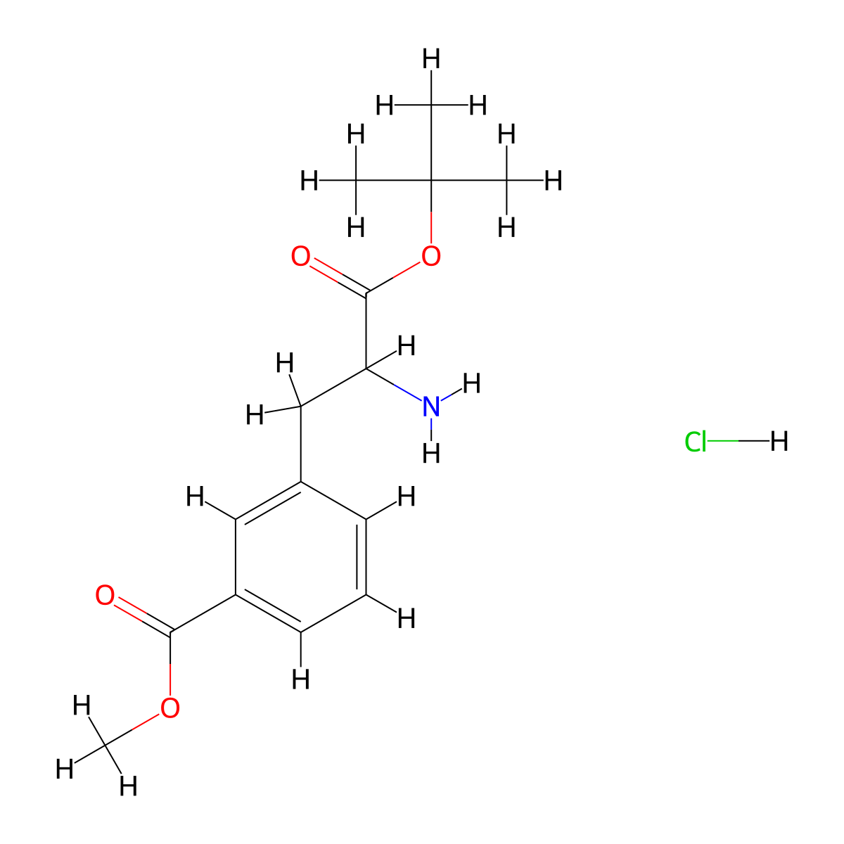 3-(2-Amino-2-tert-butoxycarbonyl-ethyl)-benzoic acid methyl ester hydrochloride molecular structure, CAS 2376143-21-2