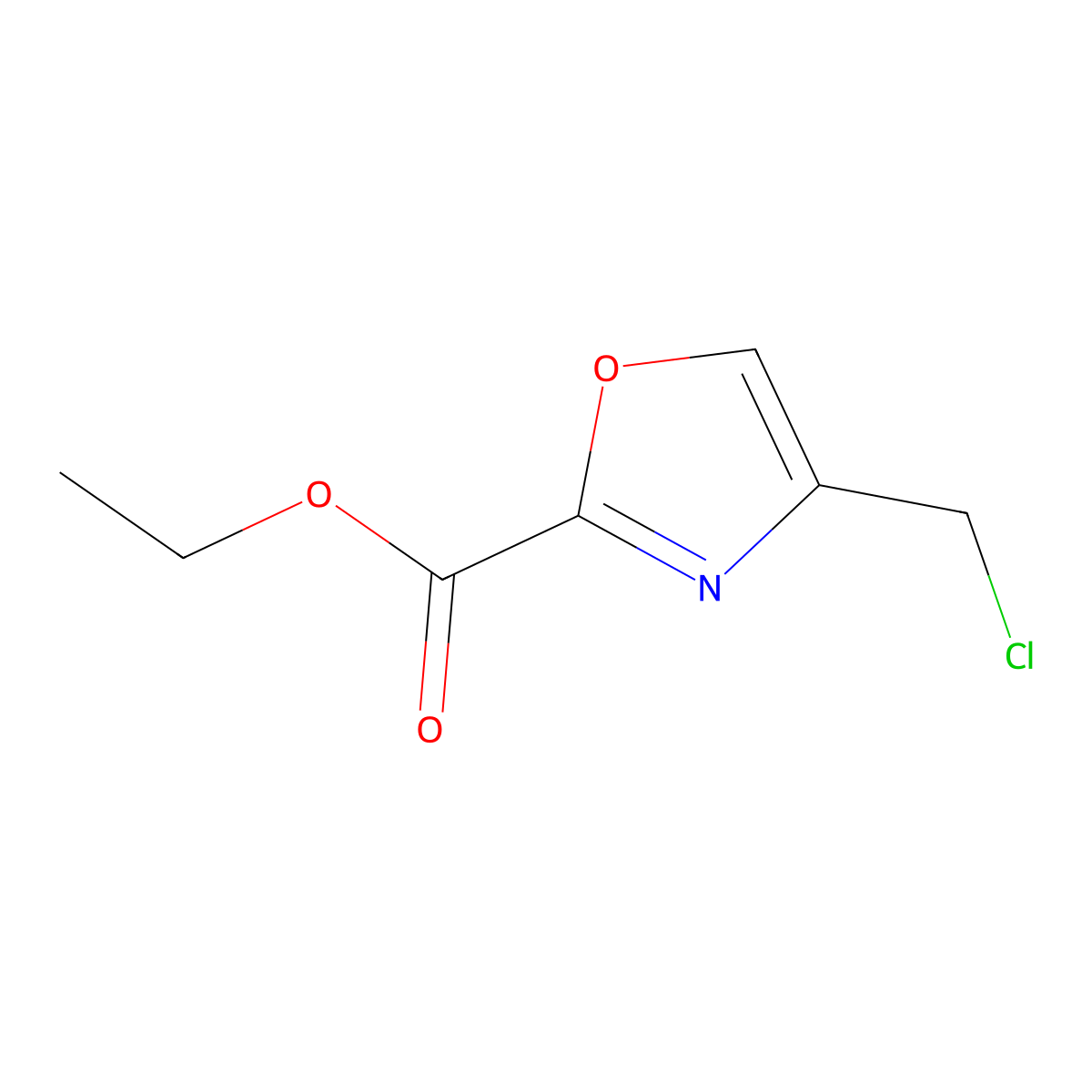 4-Chloromethyl-oxazole-2-carboxylic acid ethyl ester molecular structure, CAS 2376143-24-5