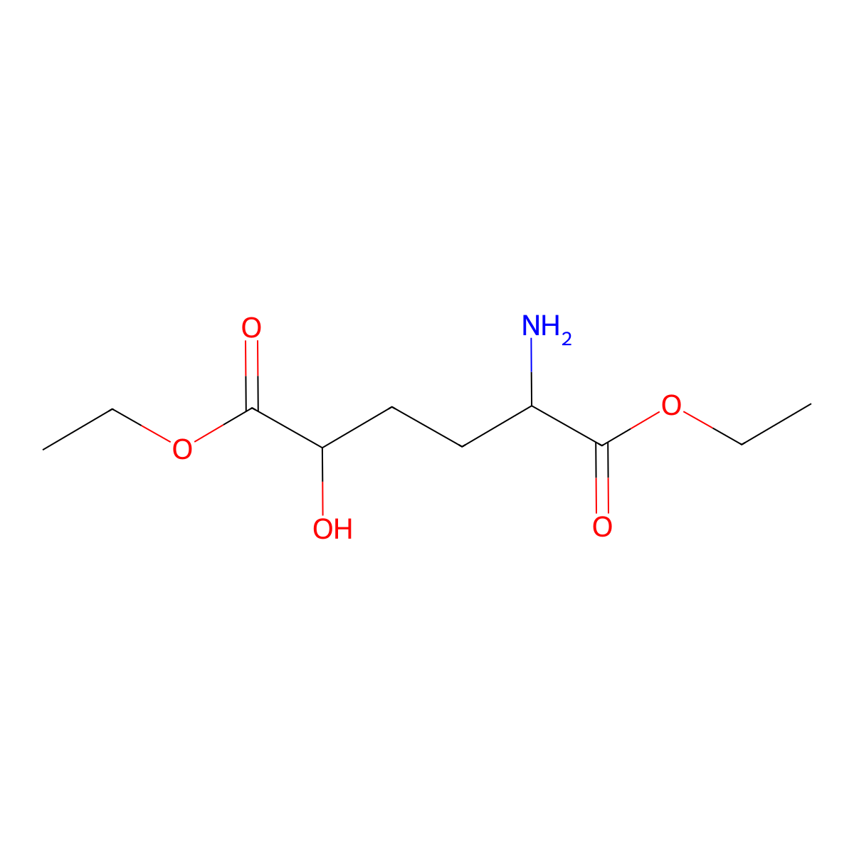 (2S,5R)-rel-2-Amino-5-hydroxy-hexanedioic acid diethyl ester molecular structure, CAS 2376143-31-4