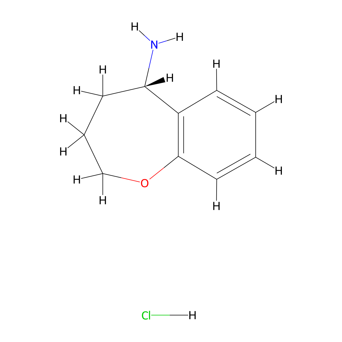 (S)-2,3,4,5-Tetrahydro-benzo[b]oxepin-5-ylamine hydrochloride molecular structure, CAS 2376144-34-0