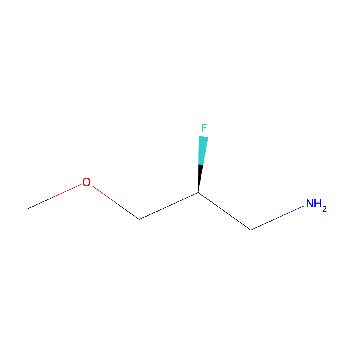 (2S)-2-fluoro-3-methoxypropan-1-amine molecular structure, CAS 2376266-02-1