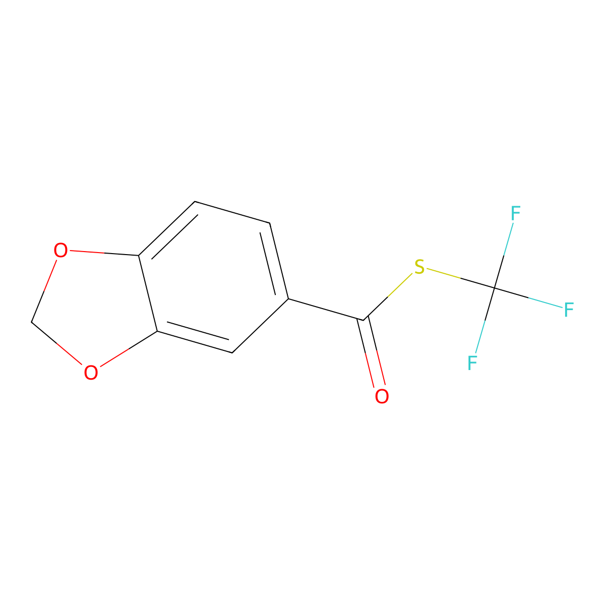 S-(trifluoromethyl) benzo[d][1,3]dioxole-5-carbothioate molecular structure, CAS 2376271-61-1