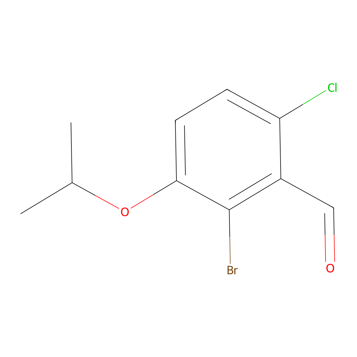 2-Bromo-6-chloro-3-isopropoxybenzaldehyde molecular structure, CAS 2376271-89-3